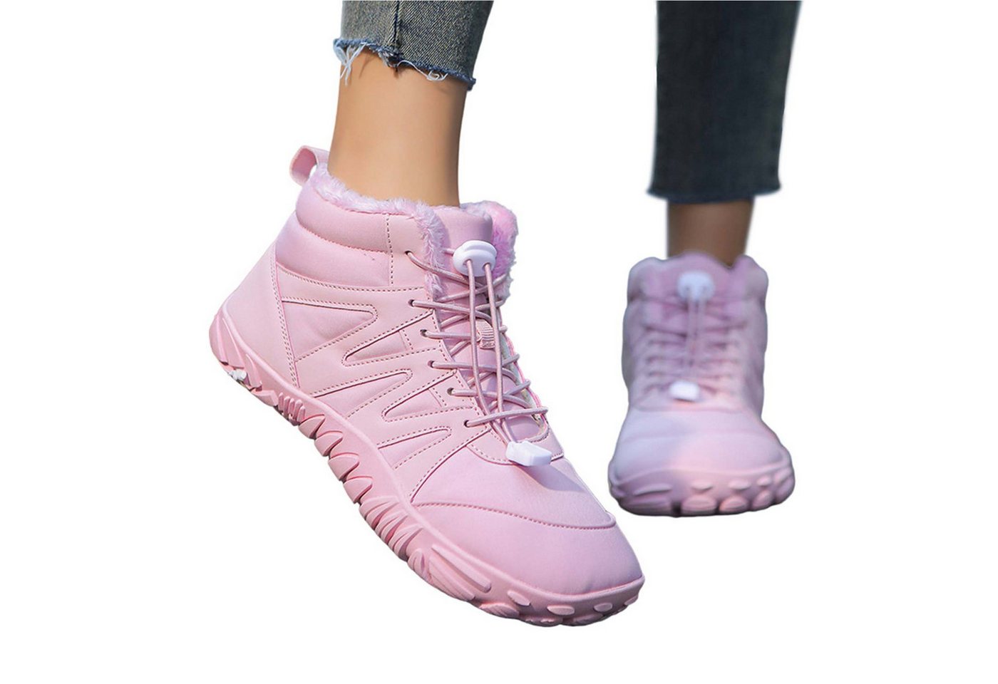 Refttenw Leichte Rutschfeste Barfußschuhe Gefüttert Winterstiefel Wanderschuhe Barfußschuh wasserabweisend Refttenw Leichte Rutschfeste Barfußschuhe Gefüttert Winterstiefel Wanderschuhe Barfußschuh wasserabweisend von Refttenw