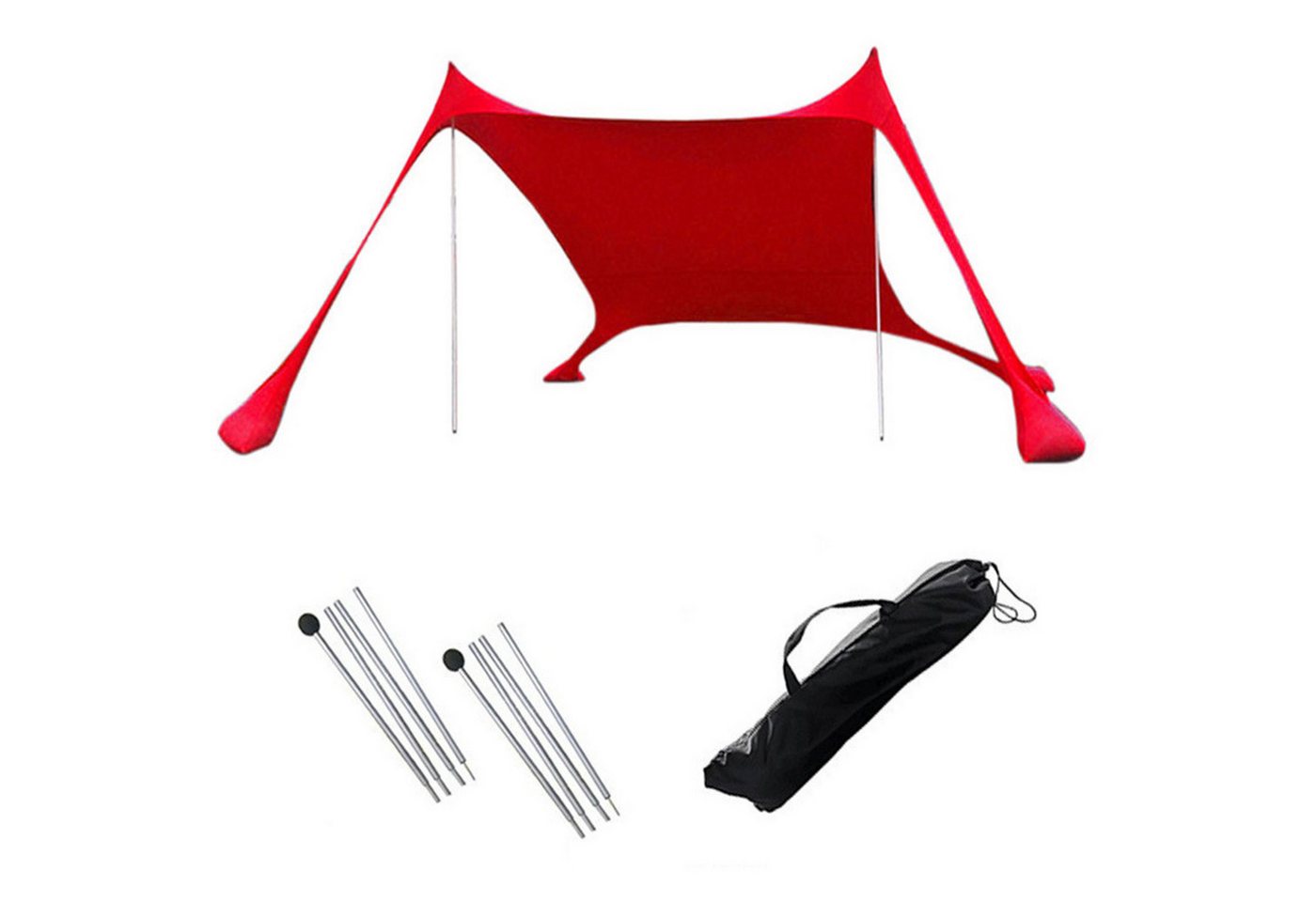 Refttenw Strandmuschel Strandzelt Pop-Up Campingzelt UV-Schutz UPF 50+, Personen: 3, für Strand Picknick Camping von Refttenw