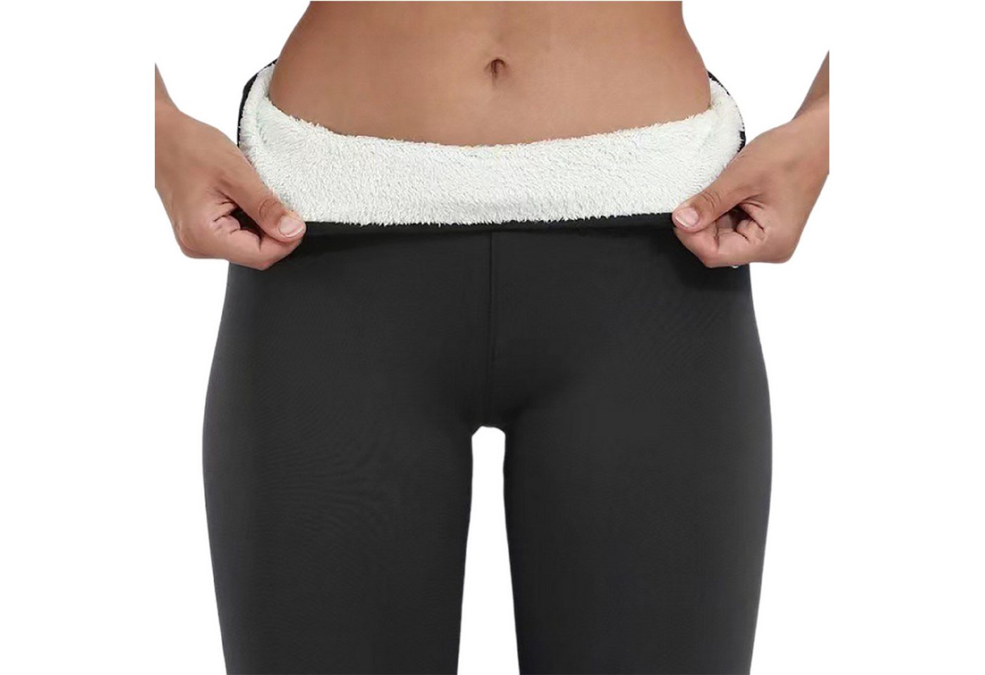 Refttenw Thermoleggings Damen Gefütterte High Waist Leggings Elastisch Yogahose Sportleggins Strumpfhosen Laufhose Sporthose mit Bauchkontrolle von Refttenw