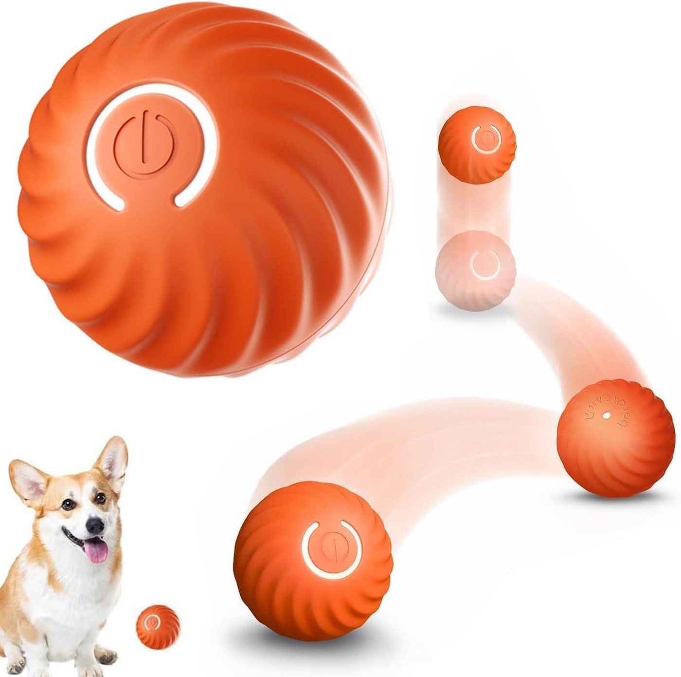 Refttenw Tier-Beschäftigungsspielzeug Interaktives Hundespielzeug Ball Selbstrollender Ball Tierball Refttenw Tier-Beschäftigungsspielzeug Interaktives Hundespielzeug Ball Selbstrollender Ball Tierball von Refttenw
