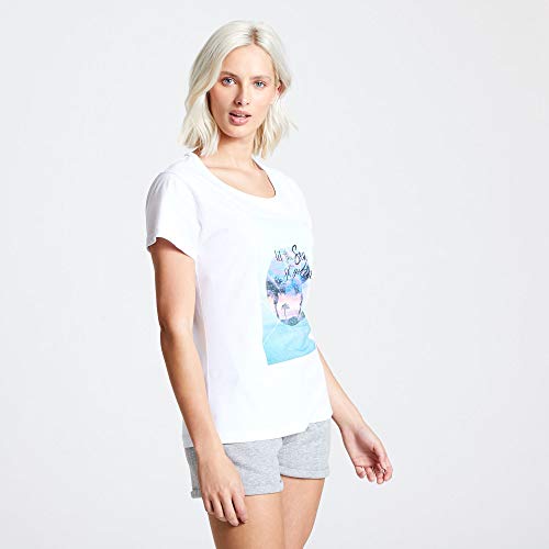 Dare 2b Damen Dwt517 90010l Summer Nights' Breathable Short Sleeve Graphic Print T-Shirts/Polos/Westen, weiß, 36 von Dare 2b