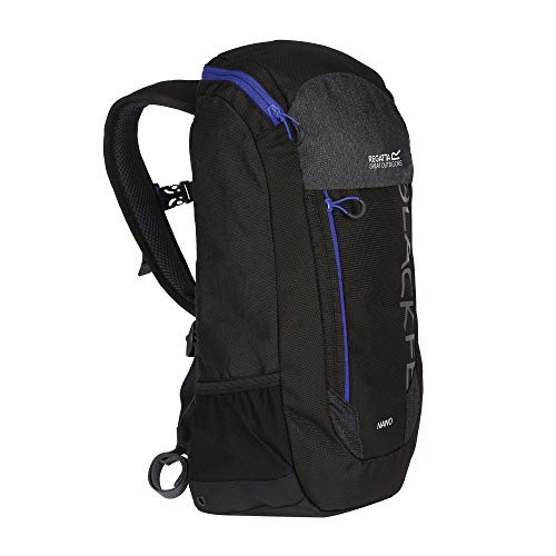 Regatta Blackfell Iii Nano Reflektierendes strapazierfähiges Wandern Rucksack, Schwarz/Surfspray, 12 Long von Regatta