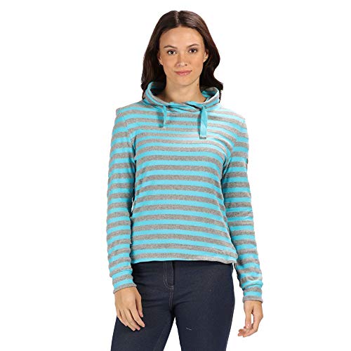 Regatta Damen Celestia Pullover aus Baumwolle zum Überziehen Fleece, Azurblau/Heller Stahl, 34 von Regatta