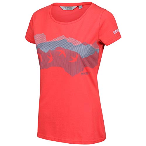 Regatta Damen Breezed' Active Coolweave Cotton with Graphic Print T-Shirts/Polo-Hemden/Westen, Roter Himmel, 44 Regatta Damen Breezed' Active Coolweave Cotton with Graphic Print T-Shirts/Polo-Hemden/Westen, Roter Himmel, 44 von Regatta