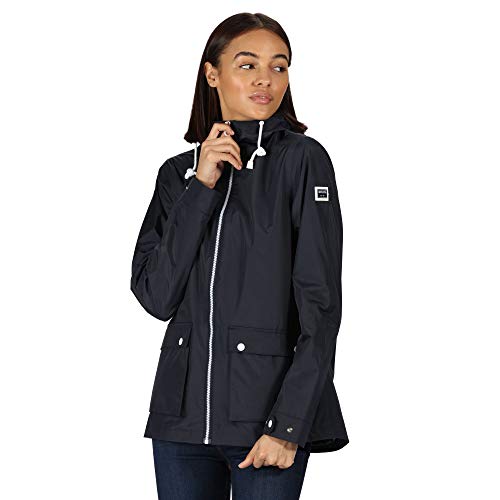 Regatta Damen Coastal Waterproof Hooded Outdoor Lifestyle Jacket Jacken wasserdichte Shell, Navy, 16 von Regatta