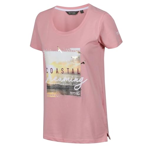 Regatta Damen Filandra III Coolweave Cotton Graphic Print T-Shirt M Mellow Rose von Regatta