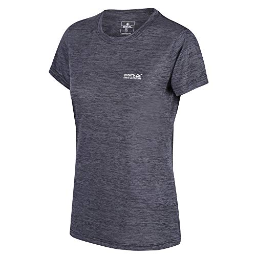 Regatta Damen Fingal V' Schnelltrocknendes Active Short Sleeve mit Grafikdruck T-Shirt/Polos/Unterhemden, Onyxgrau, 50 Regatta Damen Fingal V' Schnelltrocknendes Active Short Sleeve mit Grafikdruck T-Shirt/Polos/Unterhemden, Onyxgrau, 50 von Regatta