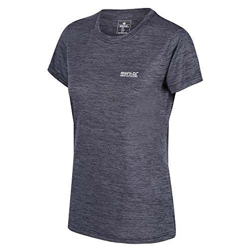 Regatta Damen Fingal V' Schnelltrocknendes Active Short Sleeve mit Grafikdruck T-Shirt/Polos/Unterhemden, Onyxgrau, 50 von Regatta