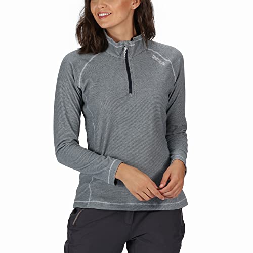 Regatta Damen Montes Leichter halber Reißverschluss Mini Stripe Microfleece, Dark Light Steel, EU 44, XL, RWA240 Regatta Damen Montes Leichter halber Reißverschluss Mini Stripe Microfleece, Dark Light Steel, EU 44, XL, RWA240 von Regatta