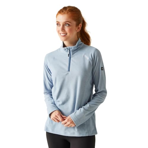 Regatta Damen Montes leichtes Fleece mit halbem Reißverschluss und Ministreifen-Mikrofleece aus 100% Polyester, perfekt zum Wandern, Spazierengehen und für Outdoor-Aktivitäten von Regatta