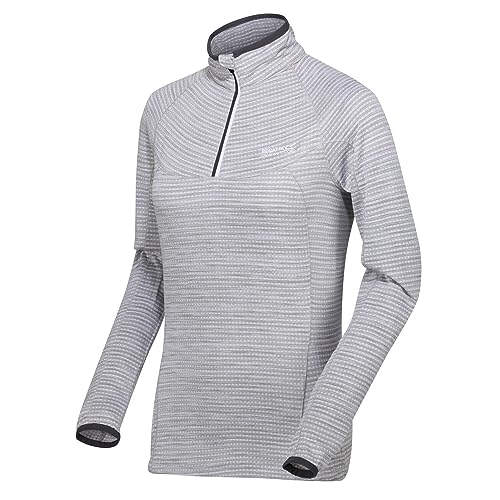 Regatta Damen Womens Yonder Quick Dry Grid Fabric Performance Wicking Zip Neck Fleece T Shirts Polo Hemden Westen, Weiß, XXL EU von Regatta