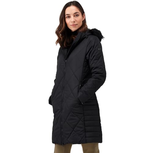 Regatta Fritha II wasserabweisende, isolierte, lange Jacke für Damen, Schwarz Regatta Fritha II wasserabweisende, isolierte, lange Jacke für Damen, Schwarz von Regatta