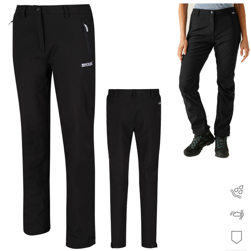 Regatta- Geo II Softshell-Hose für Damen wasserdicht, schwarz von Regatta