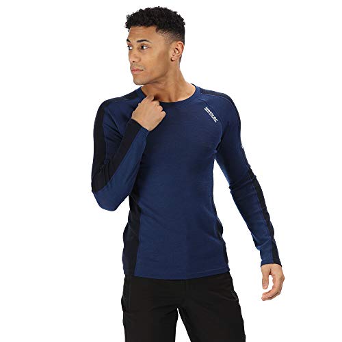 Regatta Herren Beru Merinowolle Super Soft Geruchskontrolle Langarm Wicking Base Layer Top Base Layer (1 Stück) von Regatta