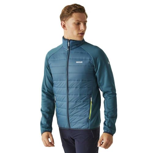 Regatta Clumber IV Hybrid-Jacke für Herren, gepolstert, durchgehender Reißverschluss, Marokkanisches Blau (Citron Lime) Regatta Clumber IV Hybrid-Jacke für Herren, gepolstert, durchgehender Reißverschluss, Marokkanisches Blau (Citron Lime) von Regatta