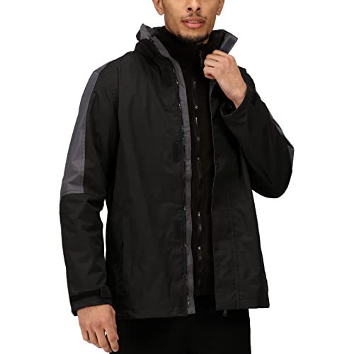 Regatta Herren Defender III 3-in-1 Jacke, Black/Seal Grey, 3XL von Regatta