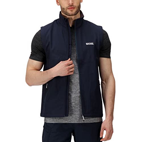 Regatta Männer Bradwell III' Full Zip Wind Resistant Softshell Gilet Westen, Navy, 58-60 Regatta Männer Bradwell III' Full Zip Wind Resistant Softshell Gilet Westen, Navy, 58-60 von Regatta