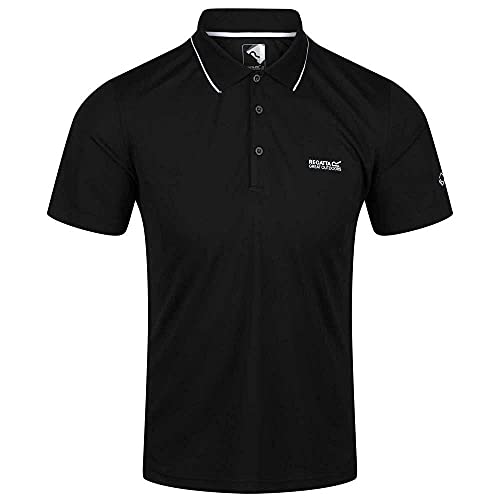 Regatta Herren Maverick V Moisture Wicking gewelltes Polo-Hemd - Schwarz - M von Regatta