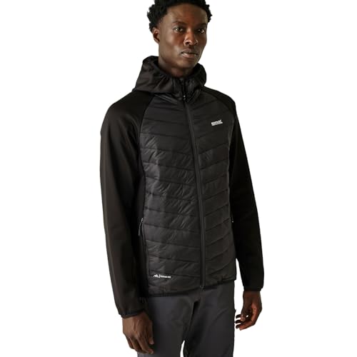 Regatta Herren Padded Hooded Soft Shell Jacket Gefütterter Mantel, Black, von Regatta