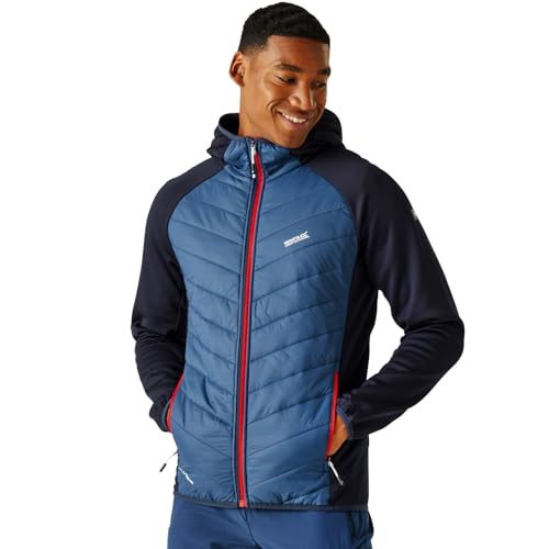 Regatta Herren Padded Hooded Soft Shell Jacket Gefütterter Mantel, Moonlight Denim, von Regatta