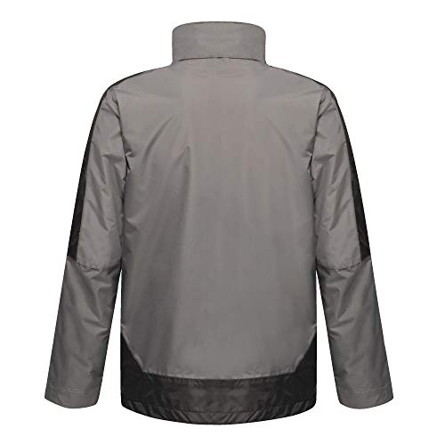 Regatta Herren Professional Contrast 3-In-1 Waterproof & Breathable Jacket with Concealed Hood & Detachable Softshell Inner Jacke, Dunkelgrau/Schwarz, m von Regatta