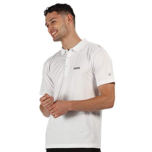 Regatta Herren Sinton Leichte atmungsaktive Baumwolle Polo-Shirt - Weiß - M von Regatta