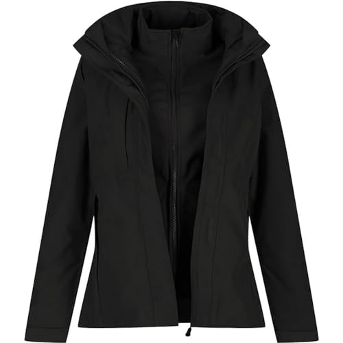 Regatta Herren Professional Men's Kingsley Waterproof Stretch 3 in 1 Jacket, Black, S Regatta Herren Professional Men's Kingsley Waterproof Stretch 3 in 1 Jacket, Black, S von Regatta