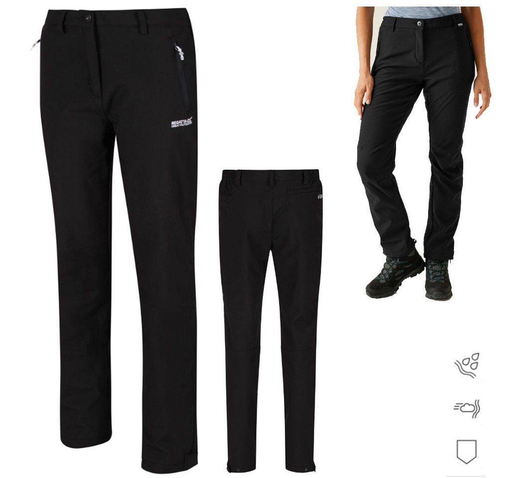 Regatta Leggings Regatta- Geo II Softshell-Hose für Damen wasserdicht, schwarz von Regatta