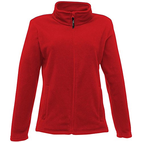 Regatta Micro-Fleecejacke für Damen mit durchgehendem Reißverschluss, Rot, Größe 40. von Regatta