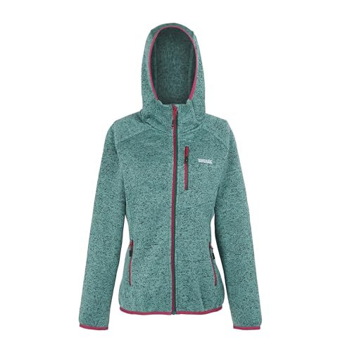 Regatta Damen Womens Newhill Full Zip Hooded Jacket Fleece Mit Durchgehendem Reißverschluss, Grün, 38 EU von Regatta