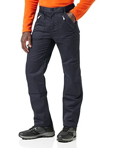 Regatta Herren Professional Pro Action Hardwearing Water Repellent Multi Pocket Trousers Hose, Navy, Size 34 EU von Regatta