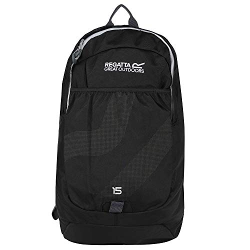 Regatta Damen Herren Unisex Rucksack Bedabase II 15L, Farbe:Schwarz, Artikel:-04B black/light steel Regatta Damen Herren Unisex Rucksack Bedabase II 15L, Farbe:Schwarz, Artikel:-04B black/light steel von Regatta