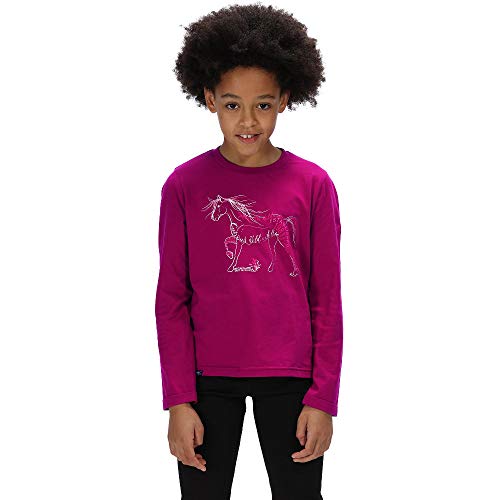 Regatta Unisex Kinder 'Wendell' Cotton Graphic Print Long Sleeve T-Shirt Polos/Unterhemden, Rot-Beetroot, 3-4 Regatta Unisex Kinder 'Wendell' Cotton Graphic Print Long Sleeve T-Shirt Polos/Unterhemden, Rot-Beetroot, 3-4 von Regatta