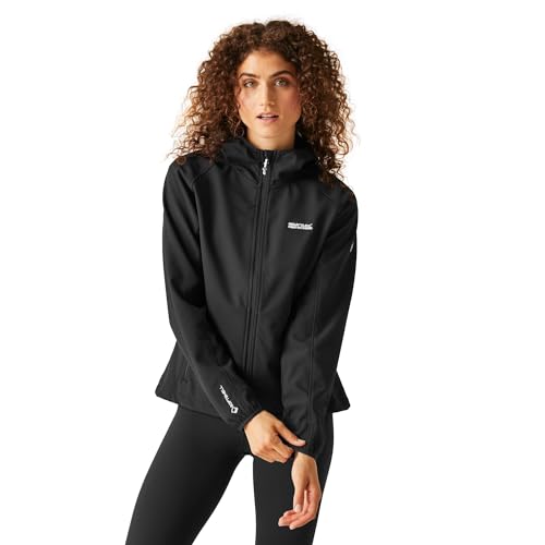 Regatta Womens Softshell Water Repellent Arec III Jacket, Black, 40 von Regatta