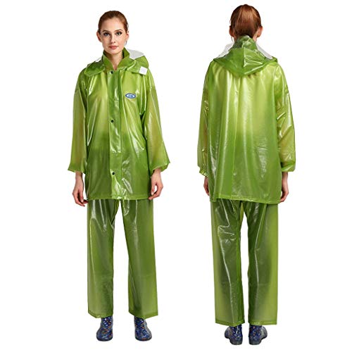 GX Regenanzug, Erwachsene Männer und Frauen Regenmantel Hosenanzug, geeignet for Outdoor-Segeln zum Sea Fishing Gear (Farbe : Green, Größe : XXL) von JBKNAN