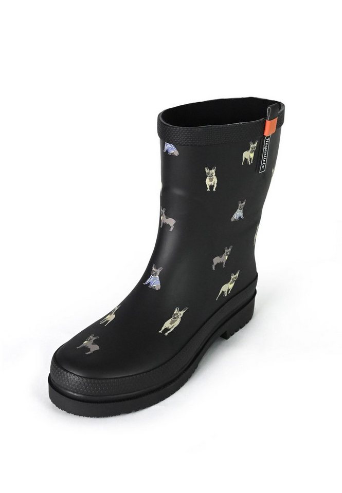 Regenliebe Waldi Mops Gummistiefel Halbschaft Stiefel mit Hundemotiv Regenliebe Waldi Mops Gummistiefel Halbschaft Stiefel mit Hundemotiv von Regenliebe