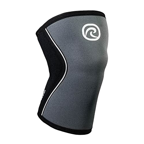 Rehband Kniebandage Kraftsport, Kniestütze für Cross Fit & schweres Training, Knee Sleeve aus 5 mm Neopren, in vielen Farben & Größen, Unisex von Rehband