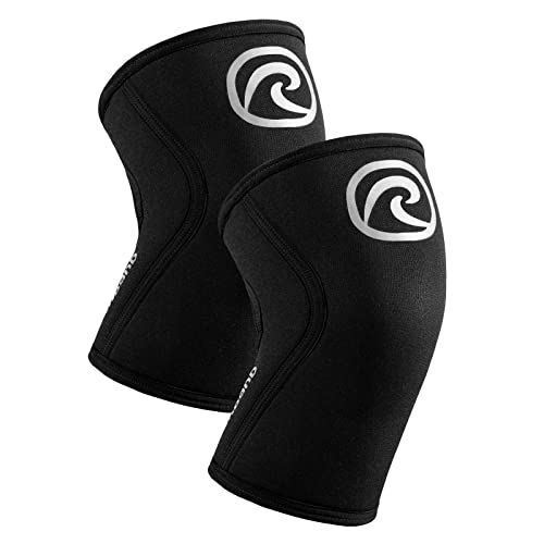 Rehband Kniebandage Kraftsport, Kniestütze für Cross Fit & schweres Training, Knee Sleeve aus 5 mm Neopren, in vielen Farben & Größen, Unisex, Farbe:Silber/Schwarz - 1 Paar, Größe:M Rehband Kniebandage Kraftsport, Kniestütze für Cross Fit & schweres Training, Knee Sleeve aus 5 mm Neopren, in vielen Farben & Größen, Unisex, Farbe:Silber/Schwarz - 1 Paar, Größe:M von Rehband
