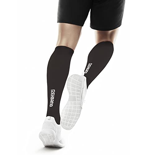 Rehband Kompressionsstrümpfe Herren & Damen, 1 Paar, Kompressionssocken Sport, Stützstrumpf 15-20 mmHg, Farbe:Schwarz, Größe:XS von Rehband