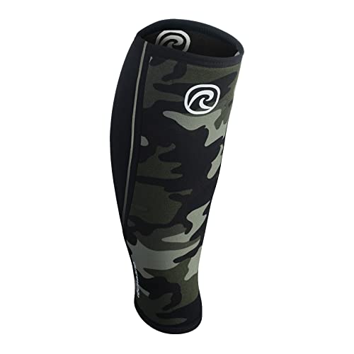 Rehband Neopren Wadenbandage, Kompressionsbandage für Wade und Schienbein, Schienbeinschutz für Deadlifts, CrossFit, Farbe:Camo, Größe:XL von Rehband