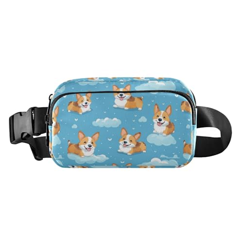 Happy Corgi Bauchtasche für Damen und Herren, Gürteltasche mit verstellbarem Riemen, Gürteltasche für Reisen, Workout, Wandern, mehrfarbig, Einheitsgröße Happy Corgi Bauchtasche für Damen und Herren, Gürteltasche mit verstellbarem Riemen, Gürteltasche für Reisen, Workout, Wandern, mehrfarbig, Einheitsgröße von Reiacy