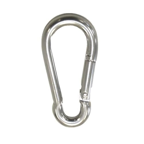 Karabinerhaken Ø 6 x 60 mm aus Edelstahl V4A 1 Stück A4 Karabiner Karabiener Karabinerhaken Ø 6 x 60 mm aus Edelstahl V4A 1 Stück A4 Karabiner Karabiener von Reinartz