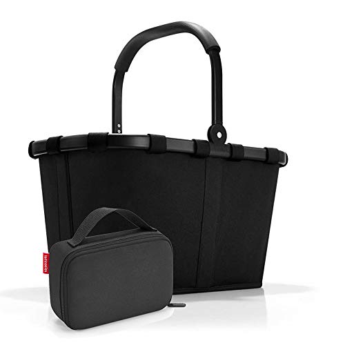 Set carrybag BK, thermocase OY, SBKOY Einkaufskorb mit Kleiner K?hltasche, Frame Black + Black (70407003) von reisenthel