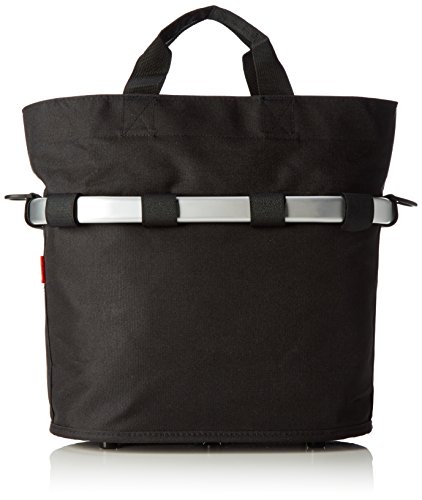 KlickFix Unisex-Adult Farradtaske Bikebasket Oval Sort Fahrradkorb, Schwarz, 34 x 31 17.5 cm EU von KlickFix