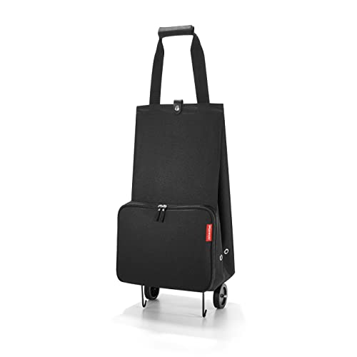 reisenthel foldabletrolley HK7003 black - Faltbarer Trolley mit 30l Volumen zum Einkaufen - Einklappbare Räder - B 29 x H 66 x T 27 cm von reisenthel