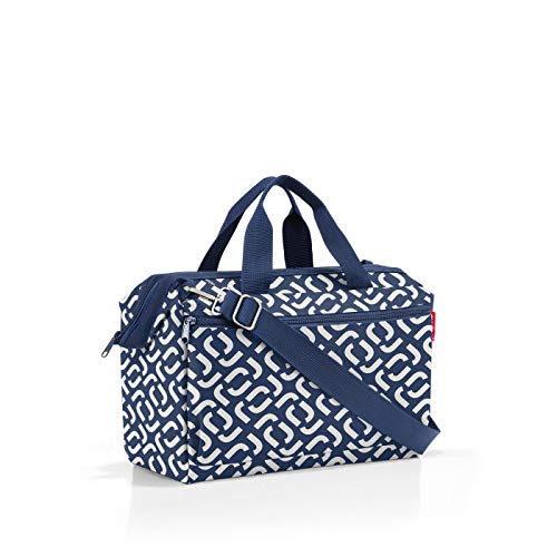 reisenthel Allrounder S Pocket MO4073 Signature Navy - Reisetasche mit 11l Volumen - für Alltag Reisen und Büro - wasserabweisend - B 39 x H 26 x T 16,5 cm von reisenthel