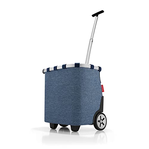 reisenthel carrycruiser in Twist Blau – Tragbarer Einkaufstrolley mit stabilem Aluminiumrahmen, Schultergurt und herausnehmbarer Netz-Innentasche – Aus wasserabweisendem Material reisenthel carrycruiser in Twist Blau – Tragbarer Einkaufstrolley mit stabilem Aluminiumrahmen, Schultergurt und herausnehmbarer Netz-Innentasche – Aus wasserabweisendem Material von reisenthel