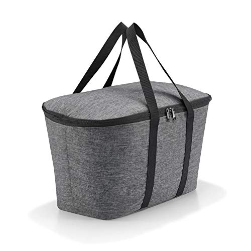 reisenthel coolerbag in Twist Silber – Kühltasche aus hochwertigem Polyestergewebe – Ideal für das Picknick, den Einkauf und unterwegs von reisenthel