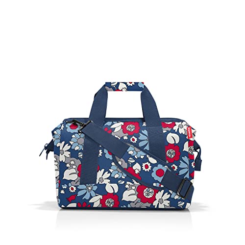 reisenthel Allrounder M Florist Indigo – Vielseitige Doktortasche für Reise, Arbeit und Freizeit – Mit praktischer Trolley-Aufsteckfunktion von reisenthel