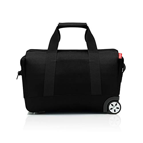 reisenthel Allrounder Trolley Black – Vielseitige Reisetasche auf Rollen für Reisen, Arbeit oder Freizeit – 2-stufiger Teleskopgriff, 2 leichtgängige Rollen von reisenthel